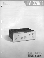 Sony TA-3200F - Service Manual